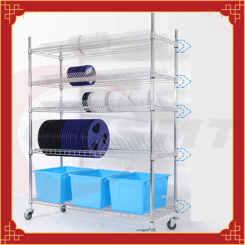 24mm PCB Handling Equipment Single Double Peak Grid Smt Reel Storage Rack